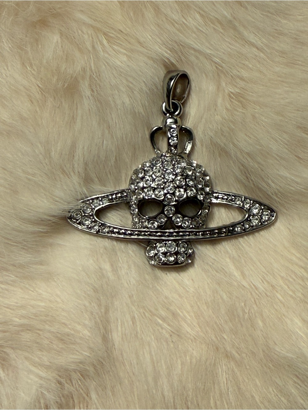 Vivienne Westwood Crystal Skull Orb Necklace, - Picture 4 of 4